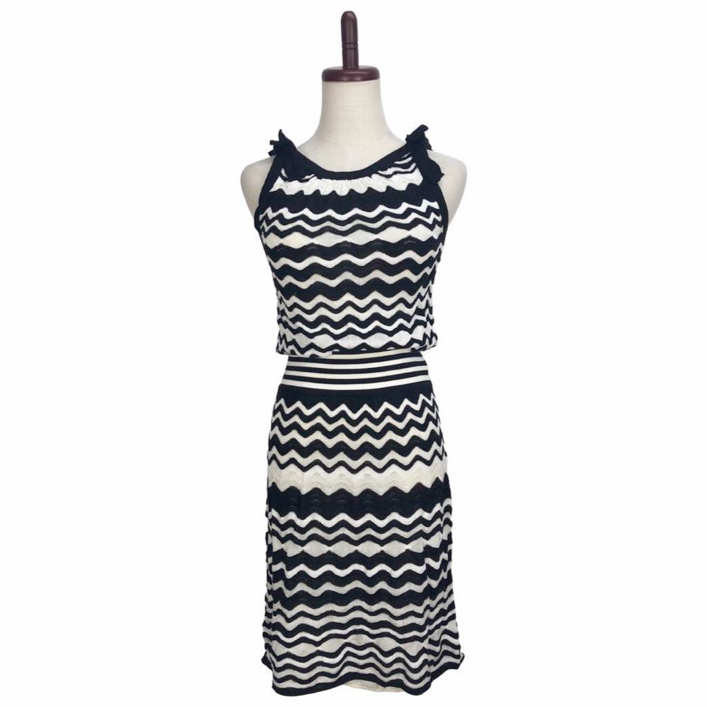 美品　MISSONI ミッソーニ　レディース　ボーダー　ニット　ノースリーブワンピース 38表記