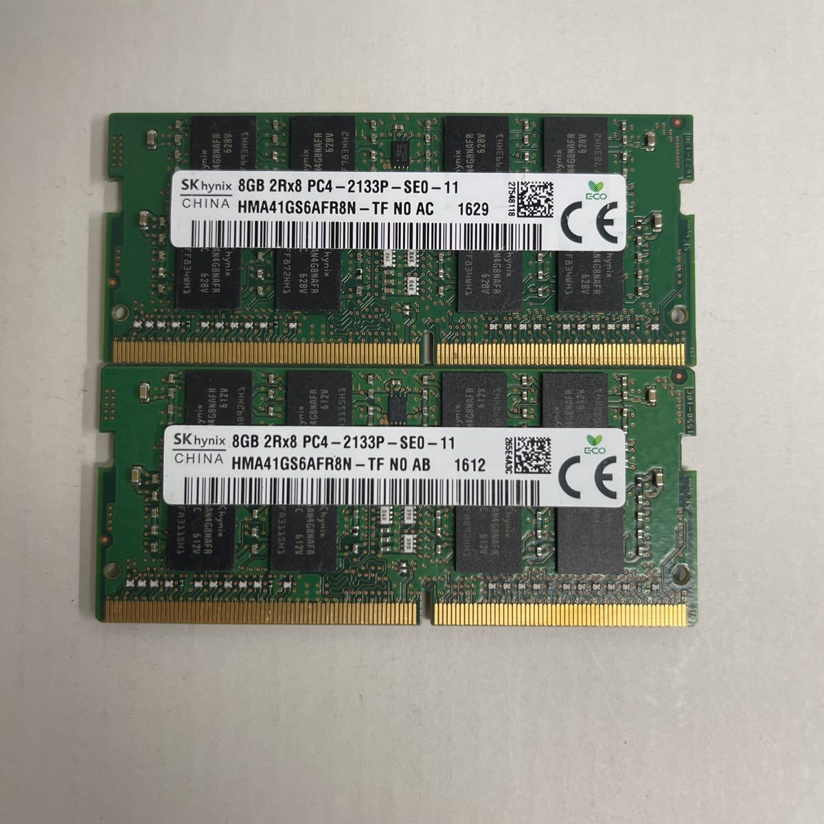SKhynix製ノートPC用 メモリ2Rx8 PC4-2133P 8GB 中古 SK 【公式通販】