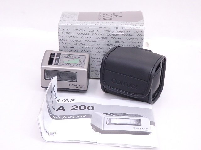 CONTAX/コンタックス オートフラッシュ TLA200 革ケース・説明書・元箱