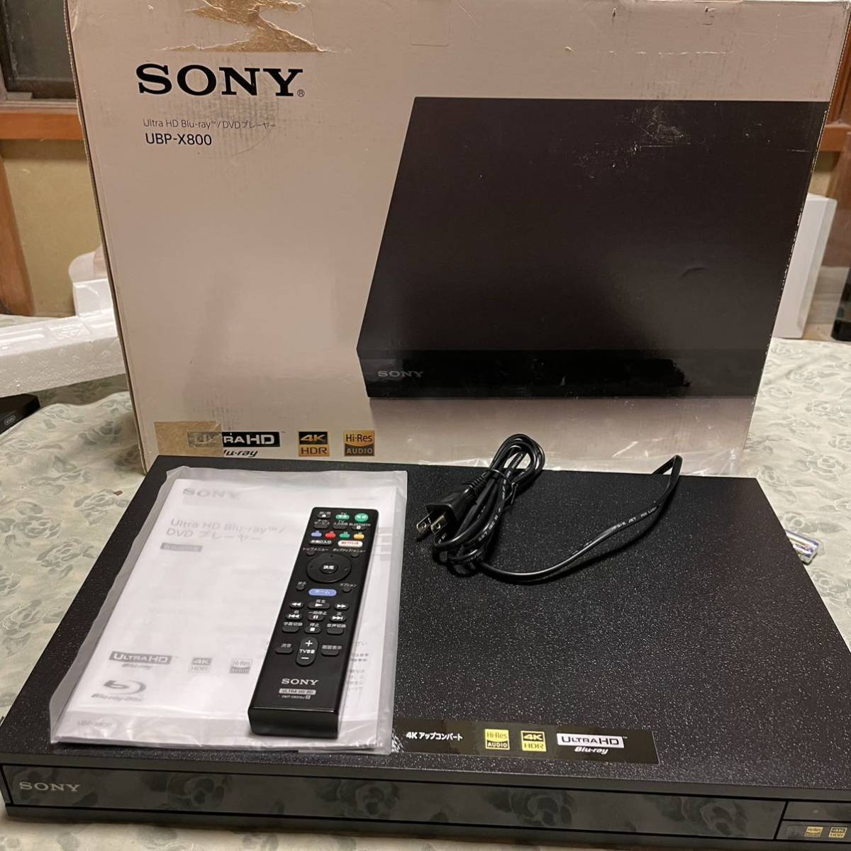 人気定番，100%新品 SONY UBP-X800 Ultra HD Blu-ray/DVDプレーヤー 4K HDR対応 付属品完備(ブルーレイプレーヤー)｜売買されたオークション情報、yahooの商品情報をアーカイブ公開 - オークファン ブルーレイプレーヤー