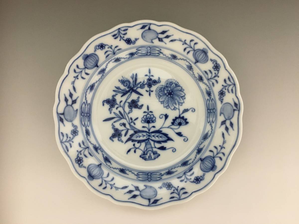 1円スタート】 MEISSEN マイセン ブルーオニオン 20cm プレート 西洋