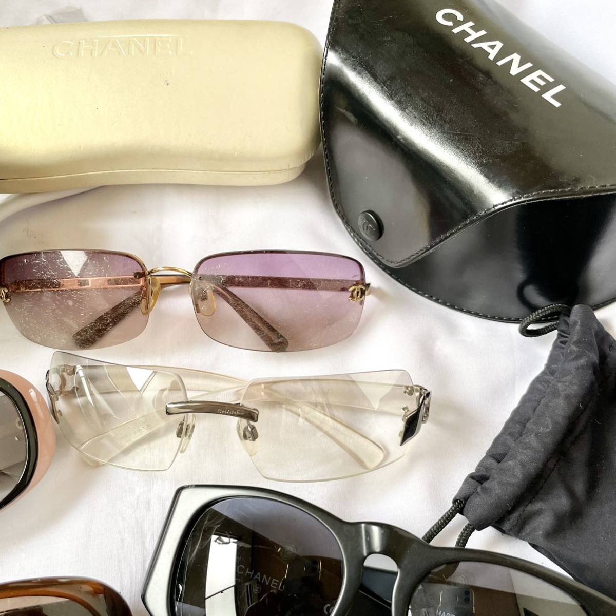 1円〜 シャネル CHANEL めがね メガネ サングラス ココマーク リボン  