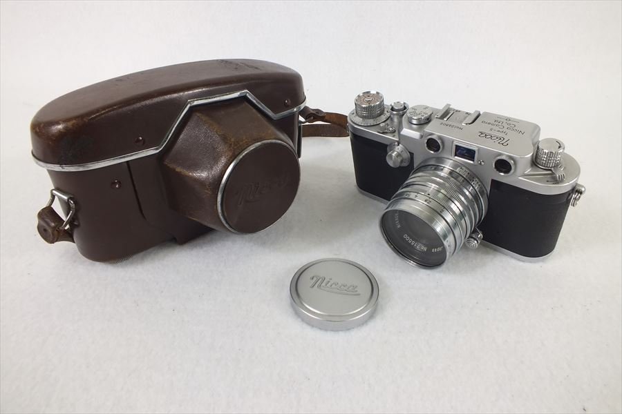 ◆ nicca ニッカ Type-5 レンジファインダー NIKKOR-H・C 1:2 5cm ソフトケース付き 中古 現状品 221109A7068 Nicca ニッカ Type-5 レンジファインダーカメラ整備済 ブラック leica