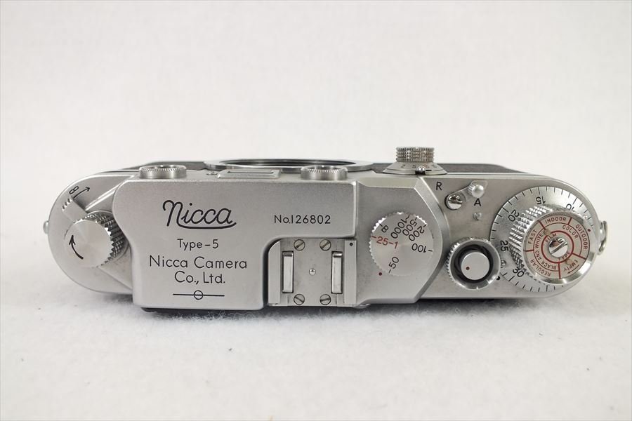 ◆ nicca ニッカ Type-5 レンジファインダー NIKKOR-H・C 1:2 5cm ソフトケース付き 中古 現状品 221109A7068 Nicca ニッカ Type-5 レンジファインダーカメラ整備済 ブラック leica