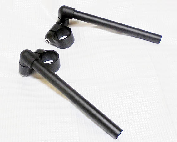 汎用軽量アルミセパレートハンドル，クリップオン，角度可変式，未使用新品，41mmフォークに対応.GB350、W800等カフェレーサー制作にどうぞ