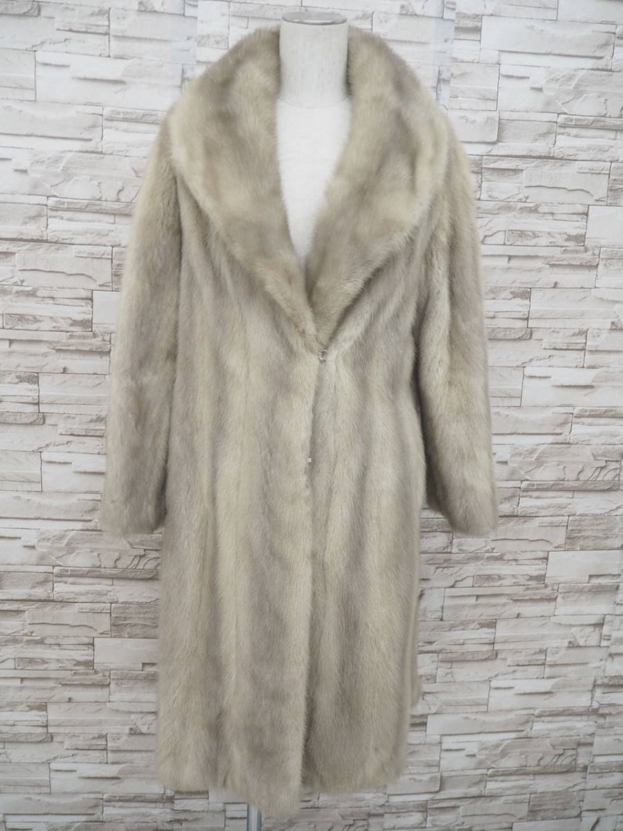 ロングコート 総丈120○高級○サファイアミンク MINK ファー リ 