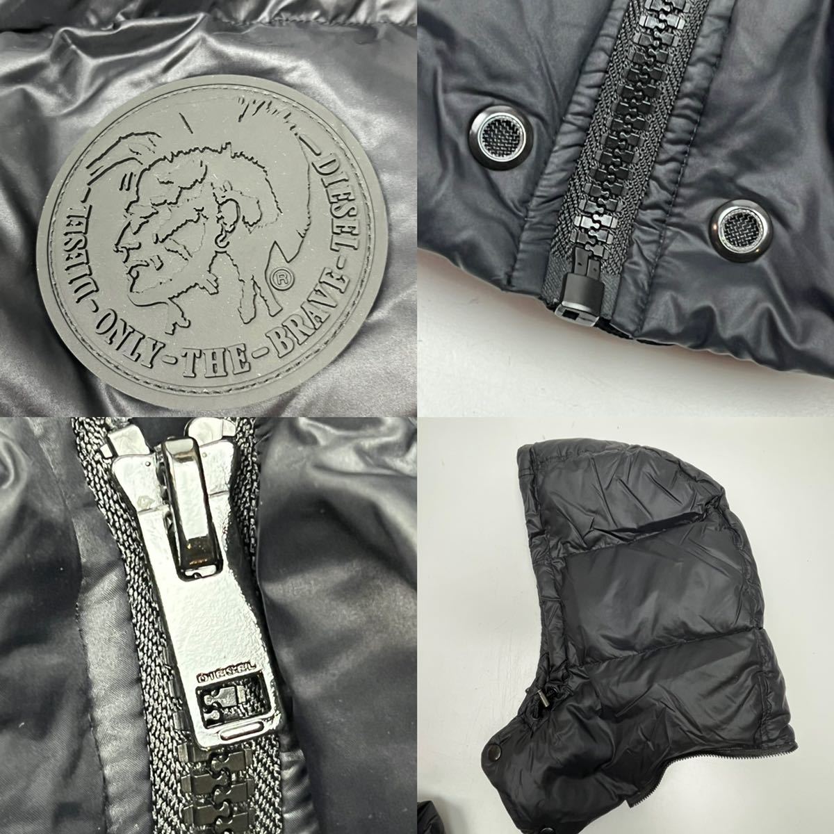DIESEL ダウンジャケット フード付き メンズL 中古美品 DIESEL ダウン 