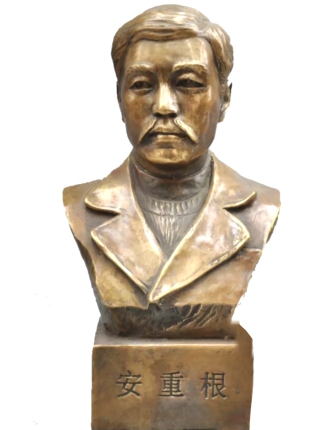 安重根　韓国・朝鮮の英雄　銅像　オブジェ レア品
