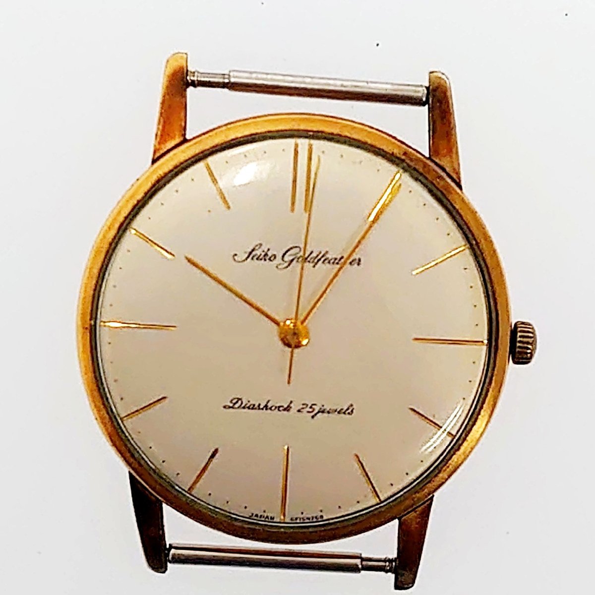 1円スタート】SEIKO セイコー J15002 ゴールドフェザー 14KGF シルバー