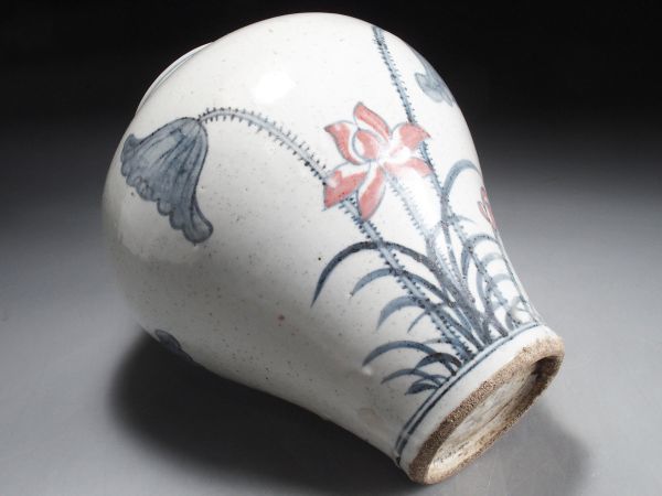 李朝 染付 | 韓国 陶磁器 朝鮮 希少 : 青花草花文壺 全高38cm 壺 Yahoo