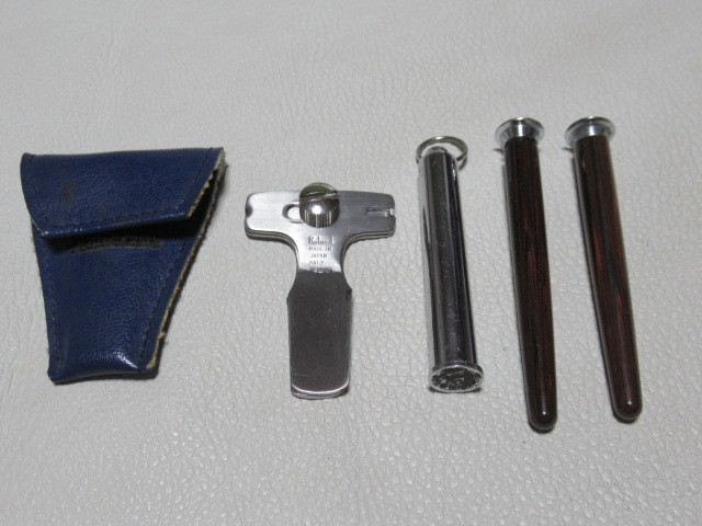 美品 1970年代■パイプ用 日本製 ケース付 ローランド(Roland)アジャスタブルリーマーとエスタード(Esterd)丸管ブライヤータンパー1本他2本