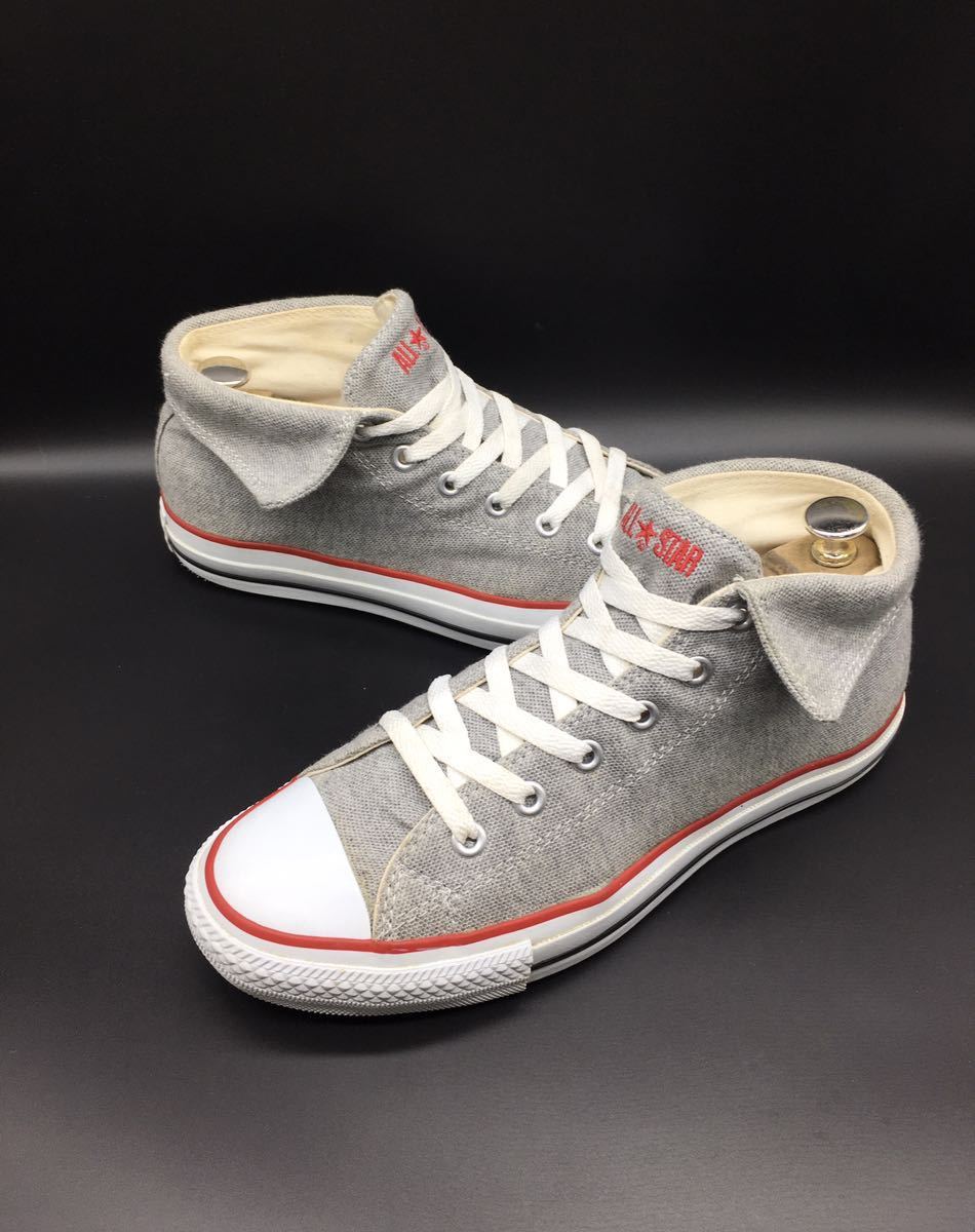【赤字超特価，大得価】 衝撃プライス 最強スタメンの1足 折り返しデザイン CONVERSE オールスター 上質キャンバススニーカー/灰/jp26.5cm(26.5cm)｜売買されたオークション情報、yahooの商品情報をアーカイブ公開 - オーク 26.5cm