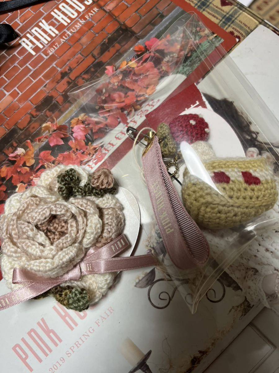PH 未使用　お花モチーフブローチとストラップ？のセット/ピンクハウス　インゲボルグ　カネコイサオ　ワンダフルワールド