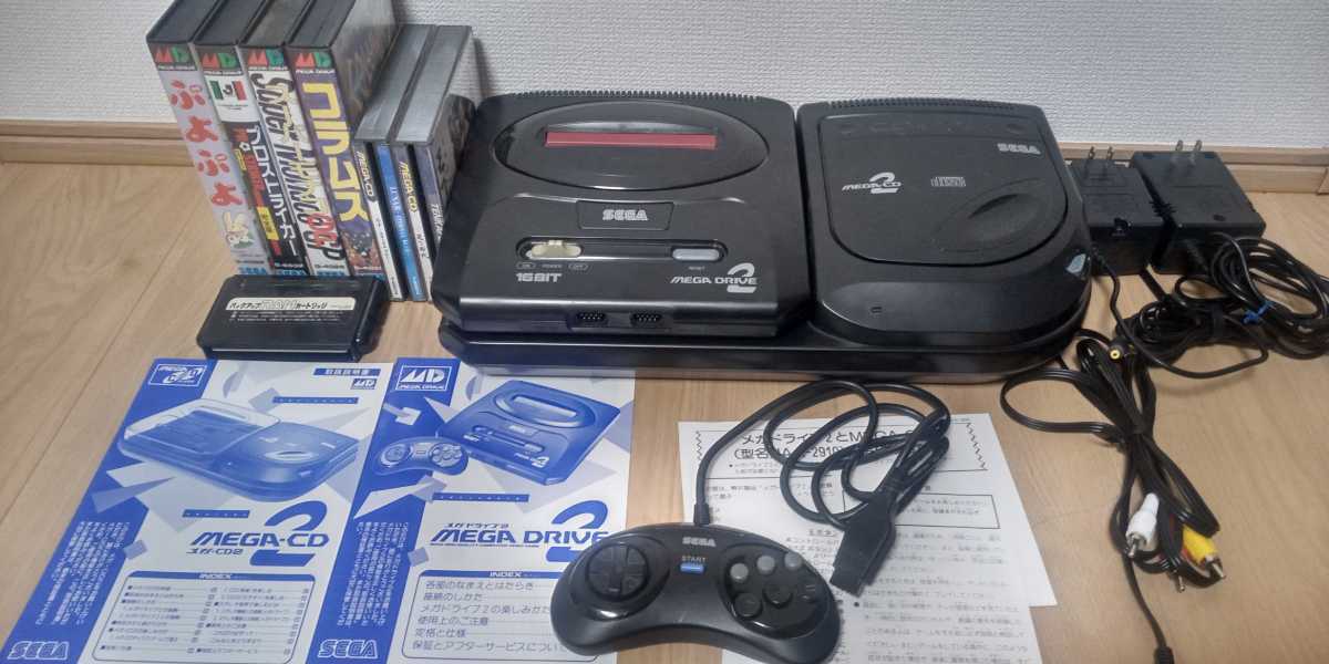 メガドライブ2 メガCD2 SEGA MEGA DRIVE MEGA CD2 セガ 説明書あり 
