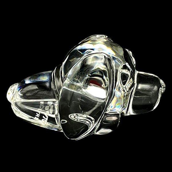 美品バカラ お茶犬 伊藤園 犬 ドッグ 箱付き クリスタルオブジェ