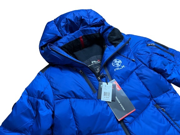 RLX RALPH LAUREN メンズ ダウンジャケット フード取り外し可能 ブルー  