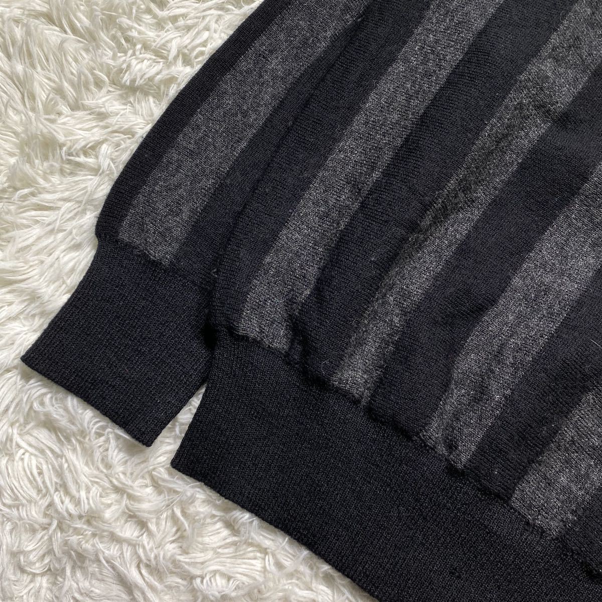 希少　COMME des GARCONS コムデギャルソンオム　■70s ~ 80s AD表記なし　川久保オム　■ボールドストライプ　■ニットポロ　ニット des GARCONS COMME | garcons 90s