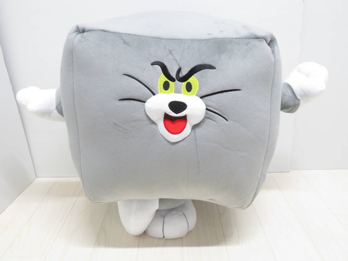 HO-756◆Happyくじ トムとジェリー TOM and JERRY FUNNY ART!2 Last賞 トム 大きいぬいぐるみ 中古品