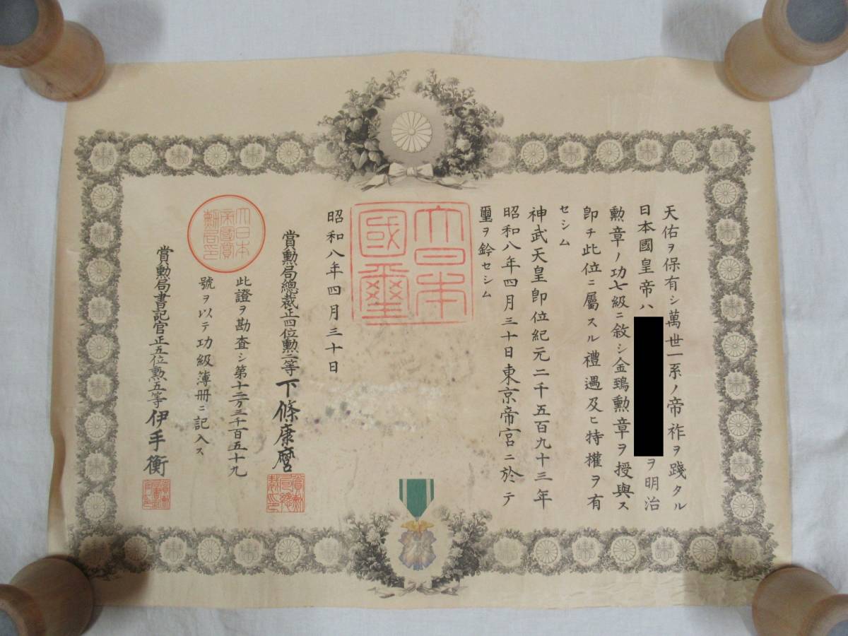 勲章 勲七等瑞宝章 旧日本軍 - 2個セット 功七級金鵄章 | Yahoo