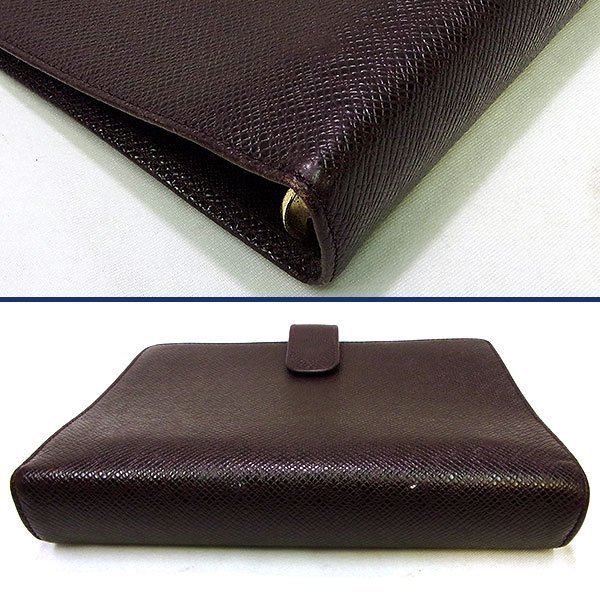 難有 ルイ・ヴィトン タイガ アジェンダMM 手帳カバー R20432 レザー 【324697】