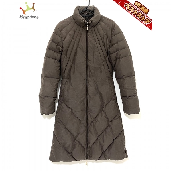 モンクレール MONCLER ダウンコート サイズ1 S - ダークブラウン レディース 長袖/冬 コート