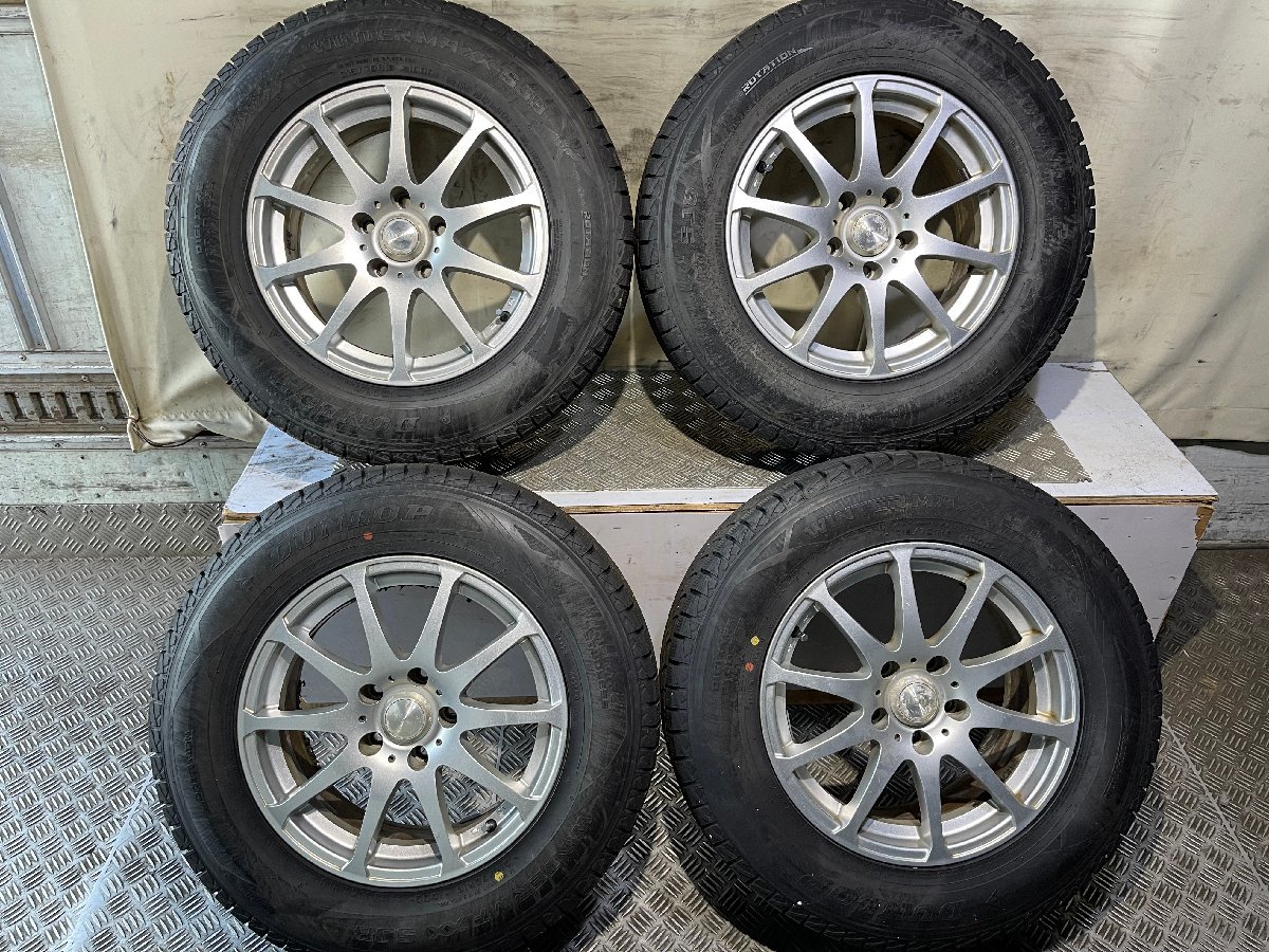 AQUA 16インチ 7.0J +38 PCD114.3 5H【215/70R16】WINTERMAXX 2016年製 8分山 冬 雪 スタッドレスタイヤ付4本セット！