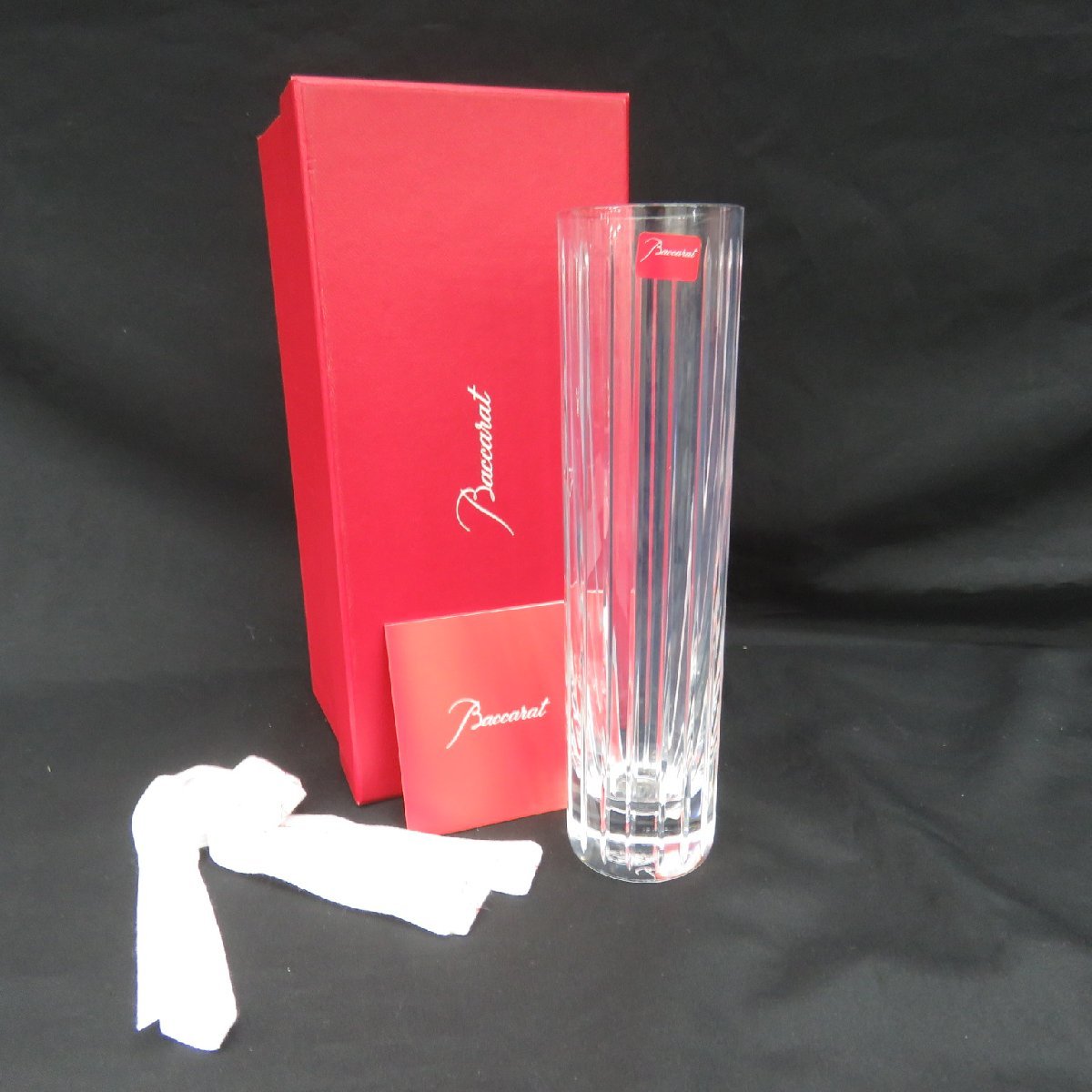 Baccarat バカラ ハーモニー 一輪挿し フラワーベース 花瓶 美品】Baccarat バカラ ハーモニー フラワーベース 花瓶 一輪挿し 箱