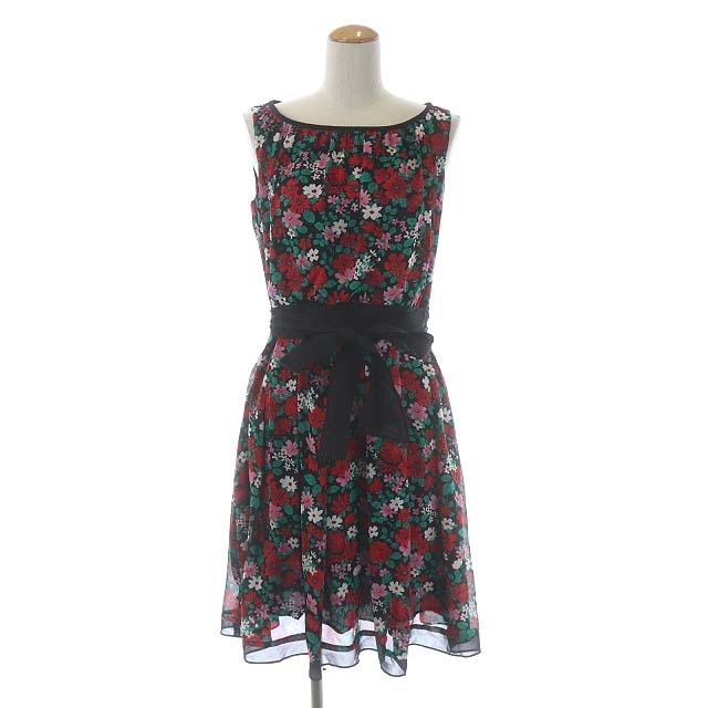 エムズグレイシー M'S GRACY シフォン 花柄ワンピース ノースリーブ