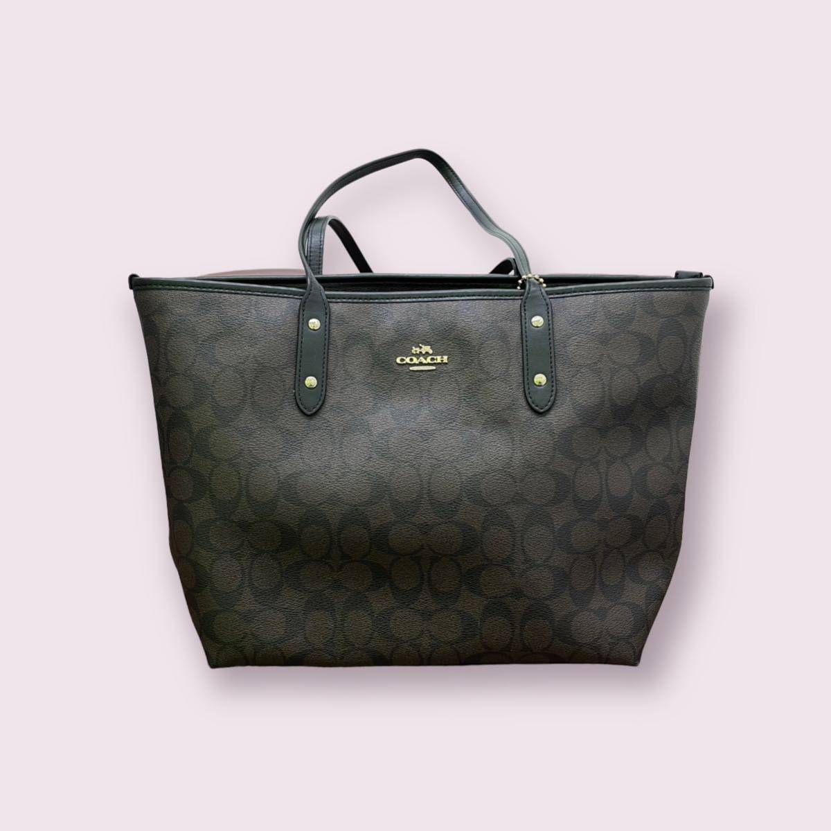 コーチ COACH トートバッグ F58292 シグネチャー シティ ジップ トップ 