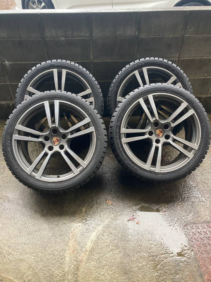 冬本番　ポルシェカイエン958ターボホイール純正スタッドレス付き★21インチ10J+50★295/35R21★ターボ２鍛造FORGED 