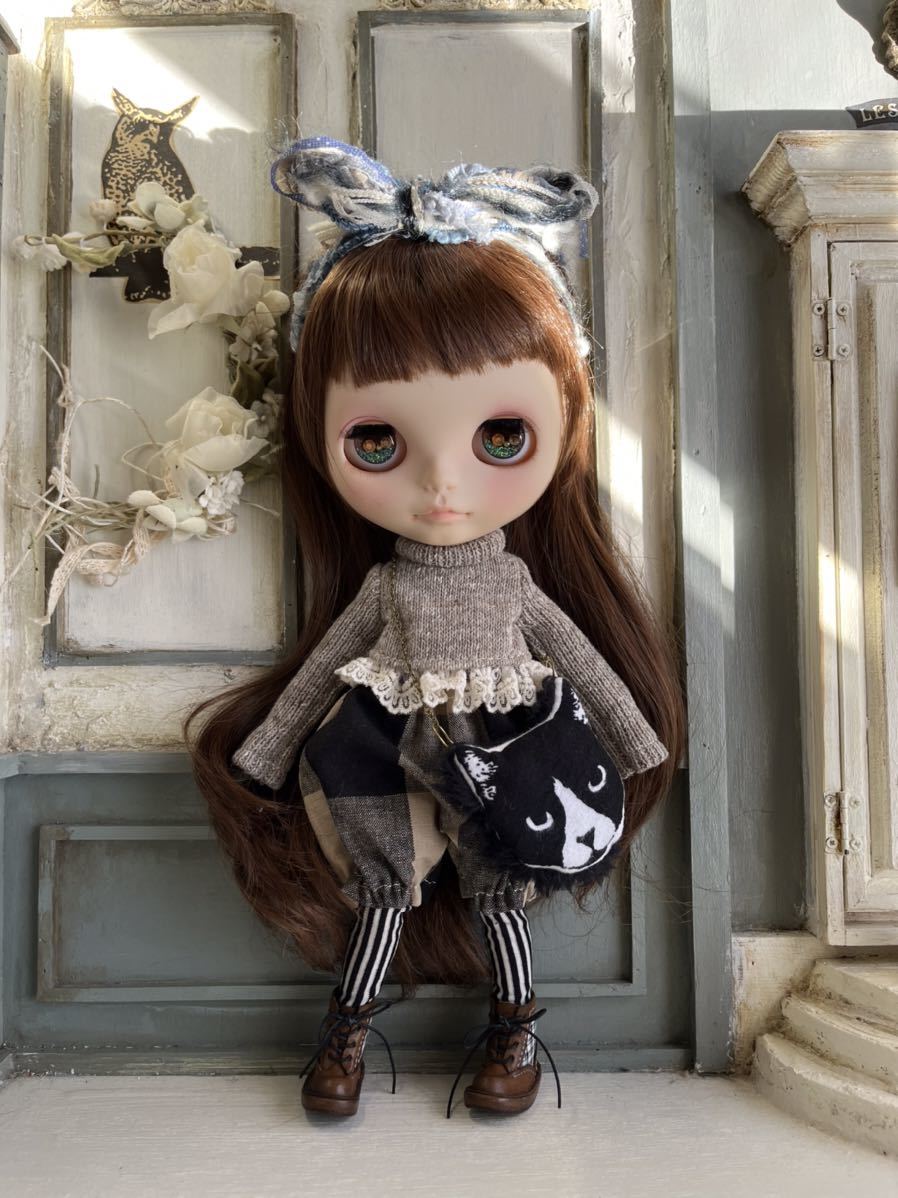 ブライスサイズ アウトフィット 帽子 白黒兎 ネオブライスサイズ