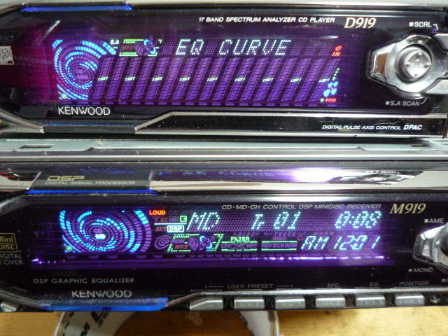 KENWOODケンウッドM919 D919 DSP CD＋MDデッキ スペアナ グライコ 動作 
