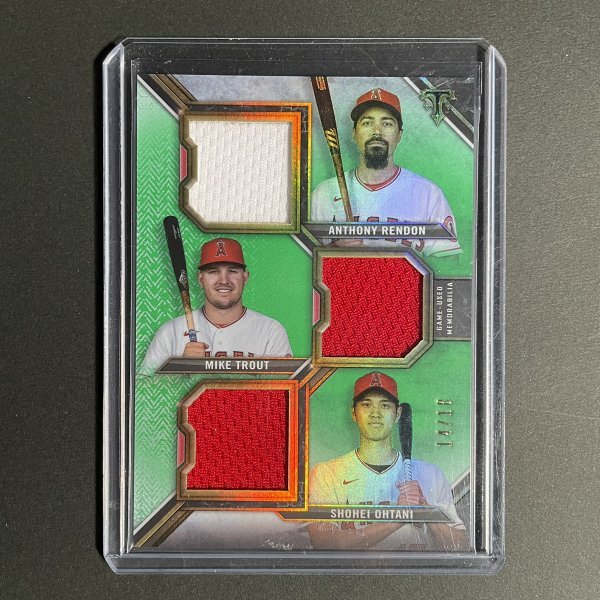 格安，大人気 1円スタート 世界に18枚だけ 大谷翔平 TOPPS Triple Threads 実使用ジャージ マイク トラウト レンドン RELIC トップス トリプルスレッド(Topps)｜売買されたオークション情報、yahooの商品情報をアー シングルカード
