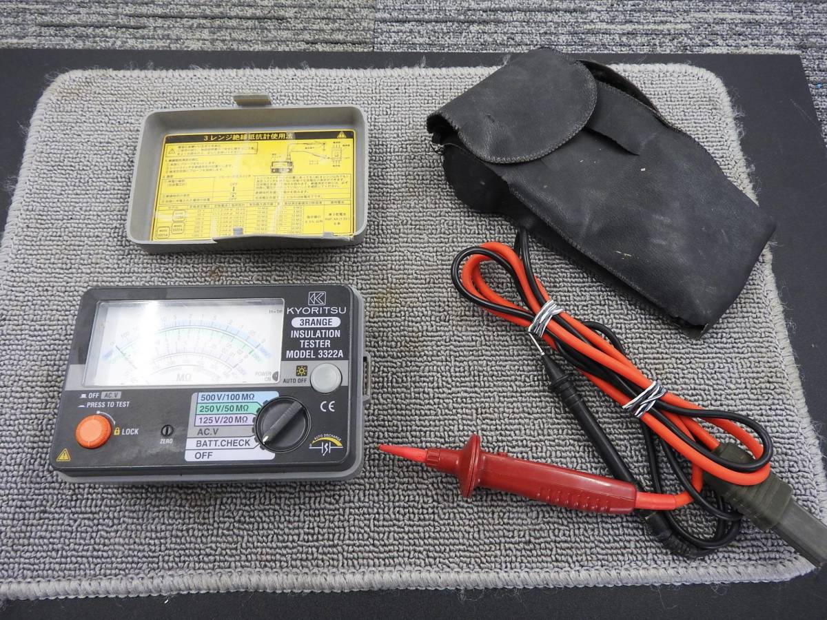 絶縁抵抗計 3322A 共立電気計器 KYORITSU MODEL 3レンジ絶縁抵抗計 共立 0 - ◎60☆共立電気 ジャンク◇1013-663 Yahoo (KYORITSU) 複合測定器 「共立 KEW3432