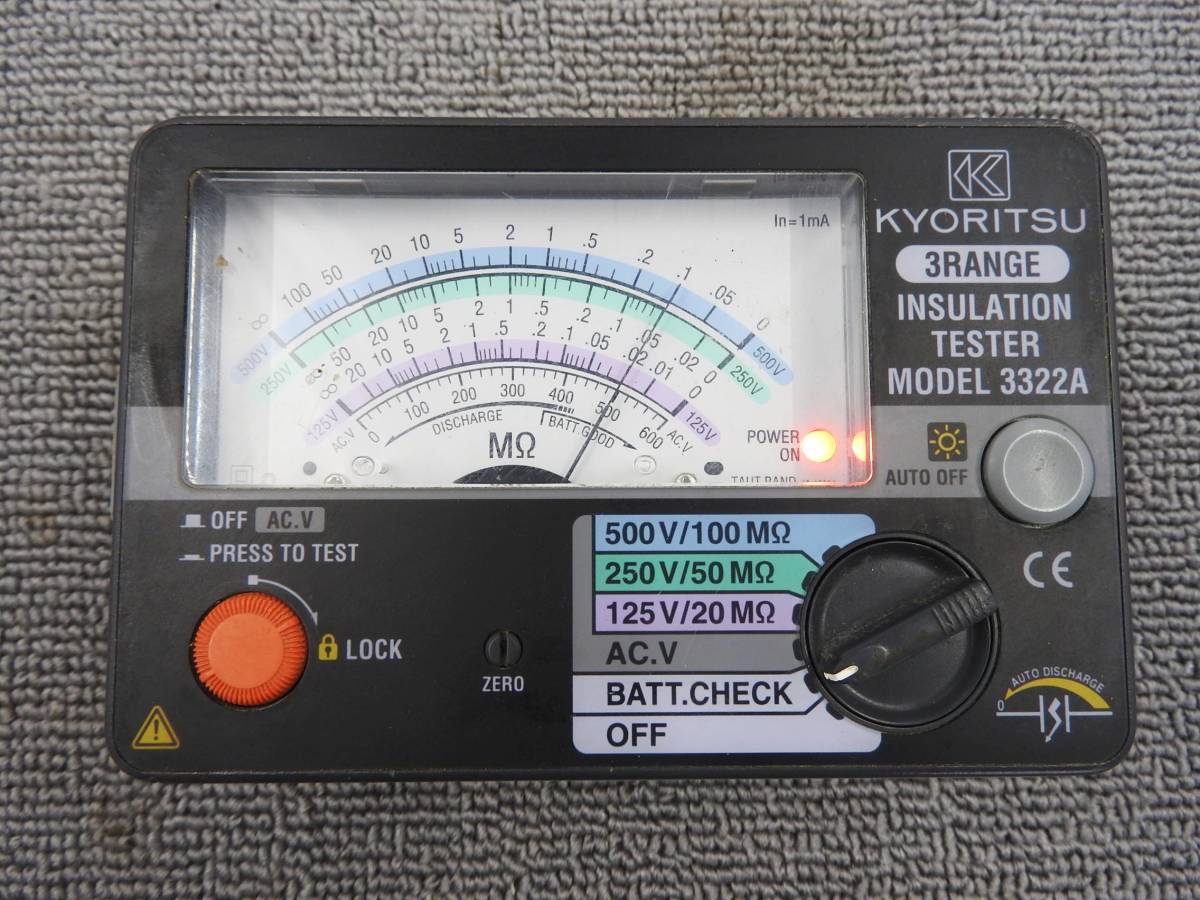 絶縁抵抗計 3322A 共立電気計器 KYORITSU MODEL 3レンジ絶縁抵抗計 共立 0 - ◎60☆共立電気 ジャンク◇1013-663 Yahoo (KYORITSU) 複合測定器 「共立 KEW3432