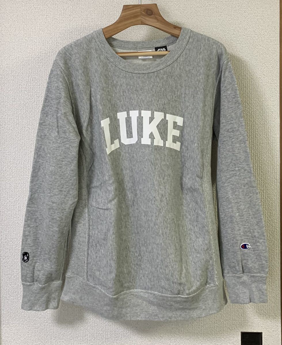 BEAMS 別注 チャンピオン スターウォーズ LUKE グレー Lサイズ 