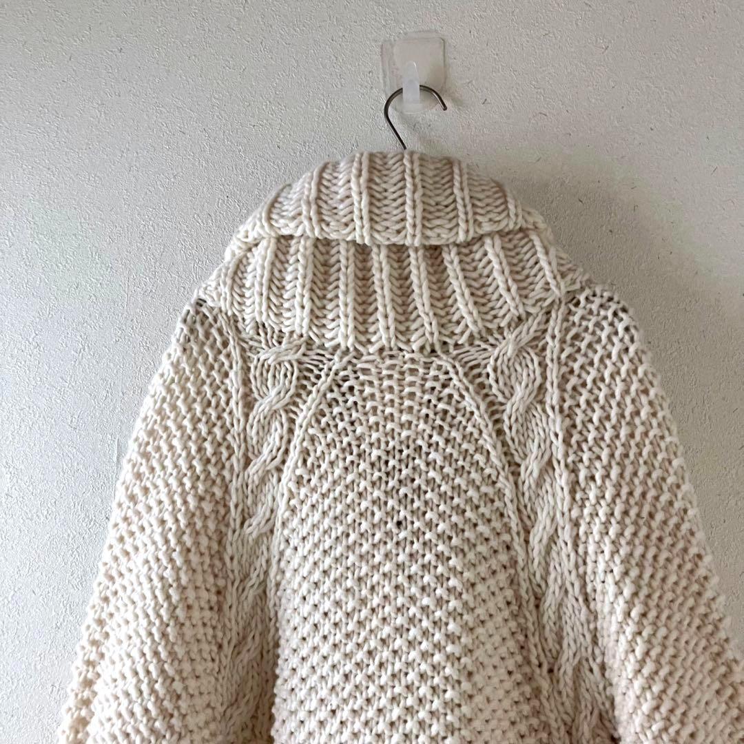 美品】ハンドニット ニーム NIMES ペルーニットコート