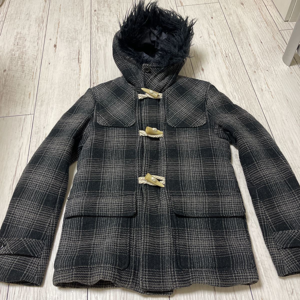 PRADA プラダ ダッフルコート チェック 46 良品 FACTOTUM ファクトタム ウールダッフルコート チェック柄 サイズ