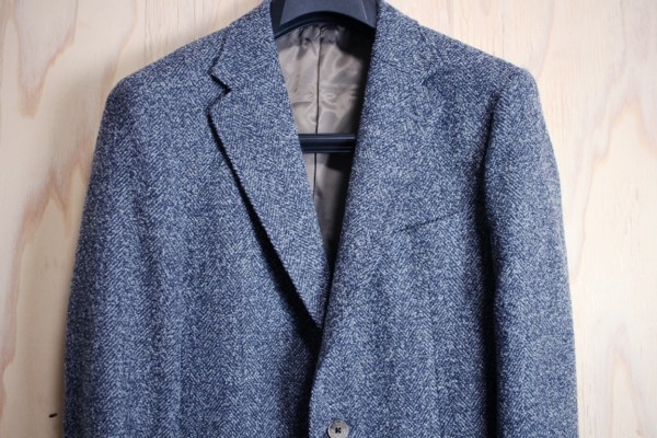 新品 アルチザン メン 秋冬 メランジ ツイード ジャケット M紺 定価8.3万円/ARTISAN MEN/サンプル