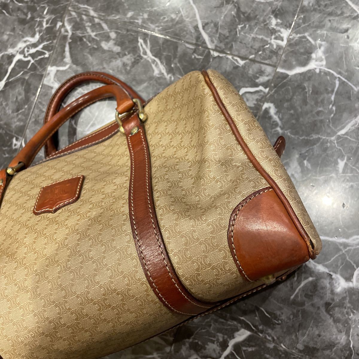 CELINE セリーヌ ボストンバッグ ブラウン マカダム ミニボストン 