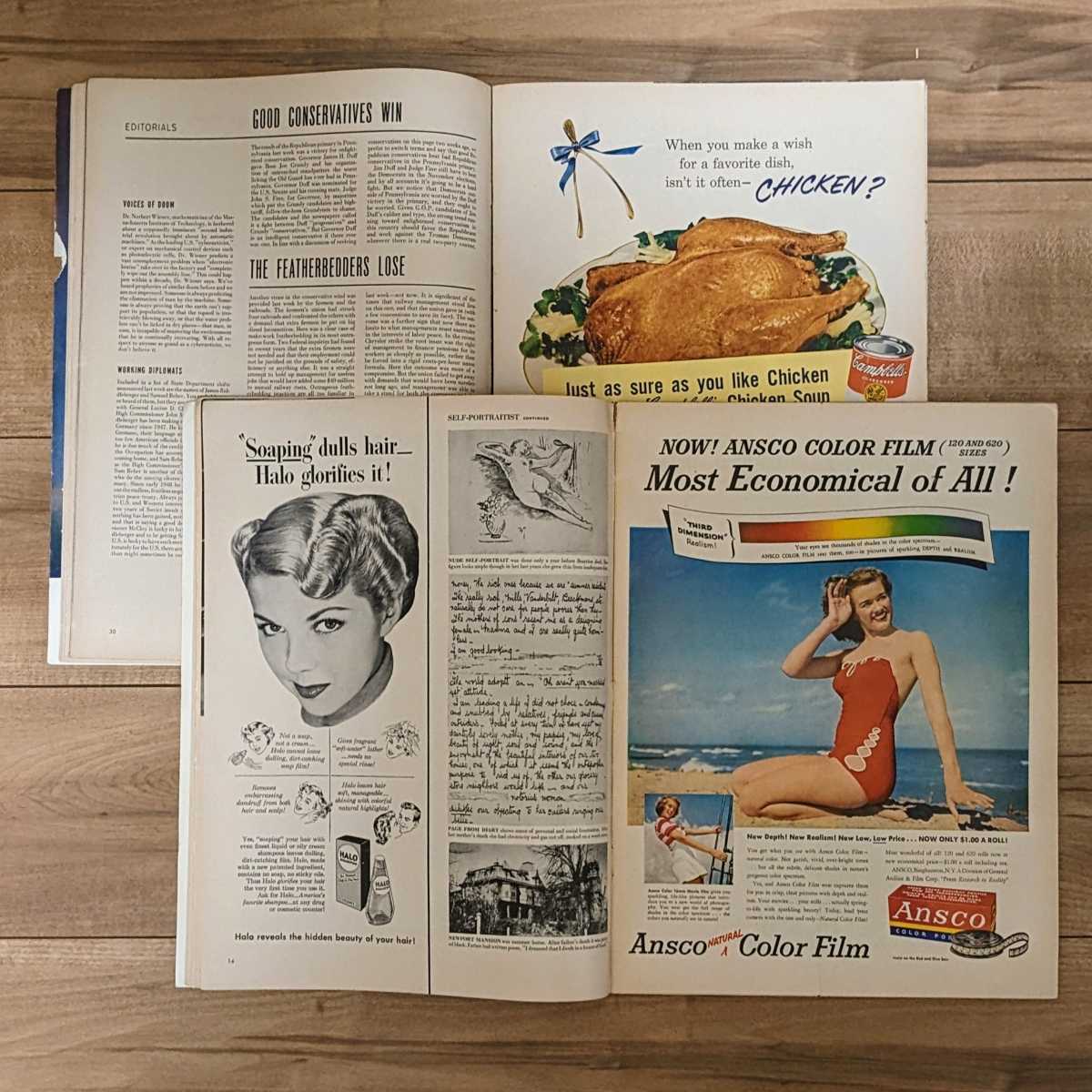 1950s 4冊□LIFE Magazine□ライフ□洋雑誌□アンティーク