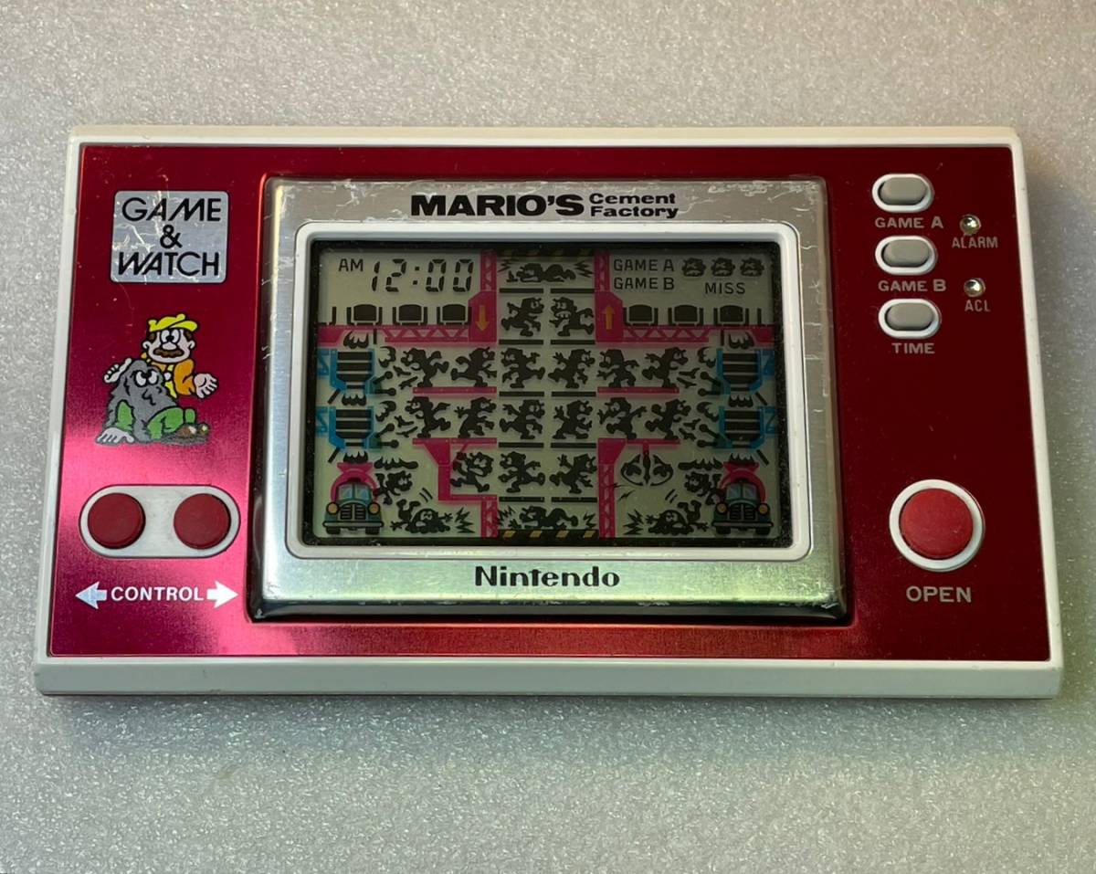 ゲームウォッチ マリオズセメントファクトリー 画面良好 即決 Mario's