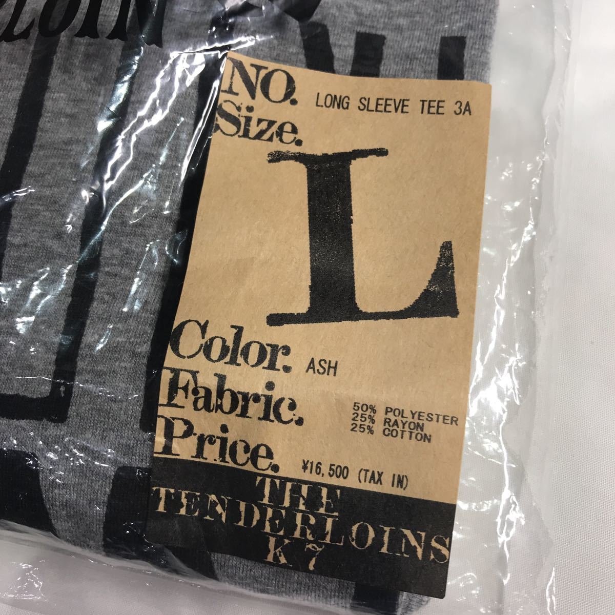 TENDERLOIN ロンＴASH LONG SLEEVE TEE 3A TENDERLOIN LONG SLEEVE TEE 3A L ASH 【公式通販】
