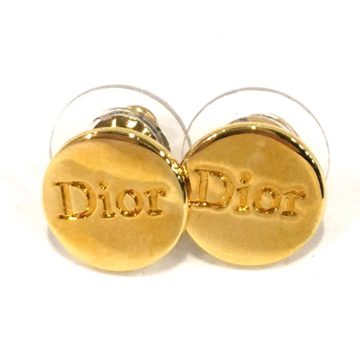 Christian Dior ピアス クリスチャンディオール プレート ロゴ - ロゴ