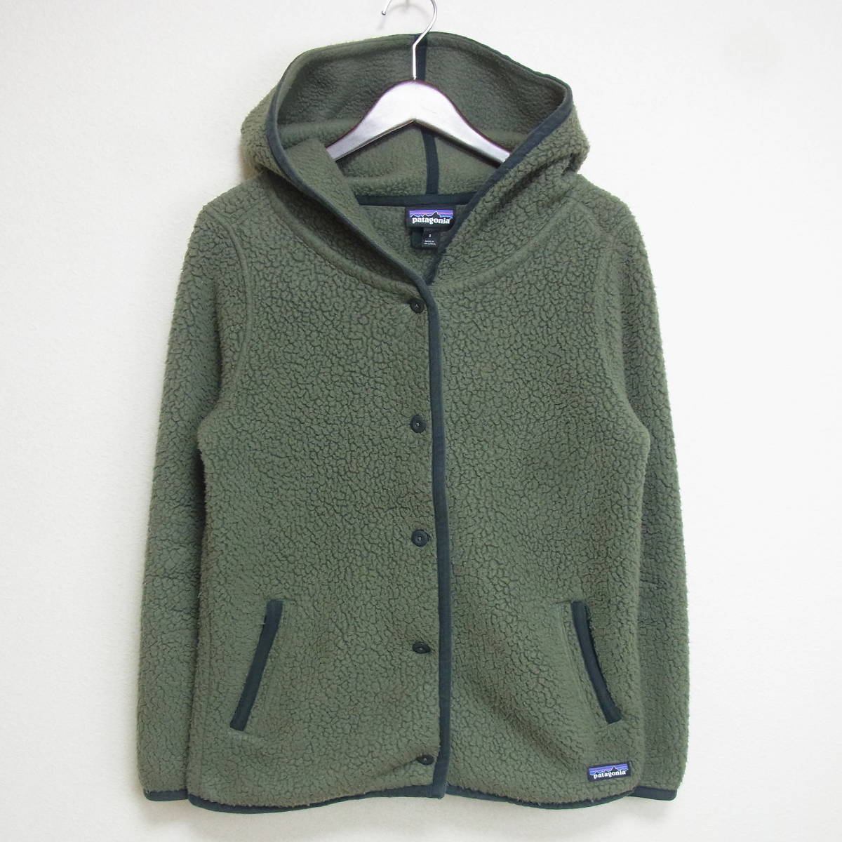 Patagonia パタゴニア RN51884 フード付き ボアジャケット グリーン S 