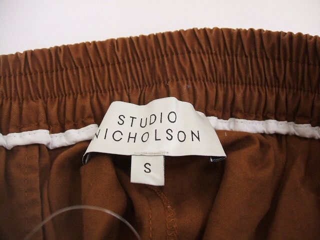 2-1209M☆ STUDIO NICHOLSON タックイージーパンツ サイズS ブラウン スタジオ ニコルソン 205342 ニコルソンアンドニコルソン 2タック ワイド nicolson&amp;nicolson セール40%OFFニコルソンアンドニコルソン ニコルソンアンド