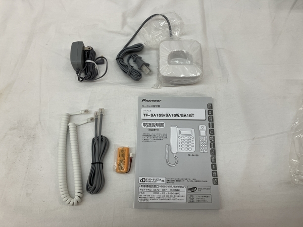 Pioneer TF-SA15S W デジタルコードレス電話機 子機1台付き 未使用 C7084332 パイオニア TF-SA15S-W Pioneer 留守電パイオニア デジタルコードレス TF-SD15シリーズ
