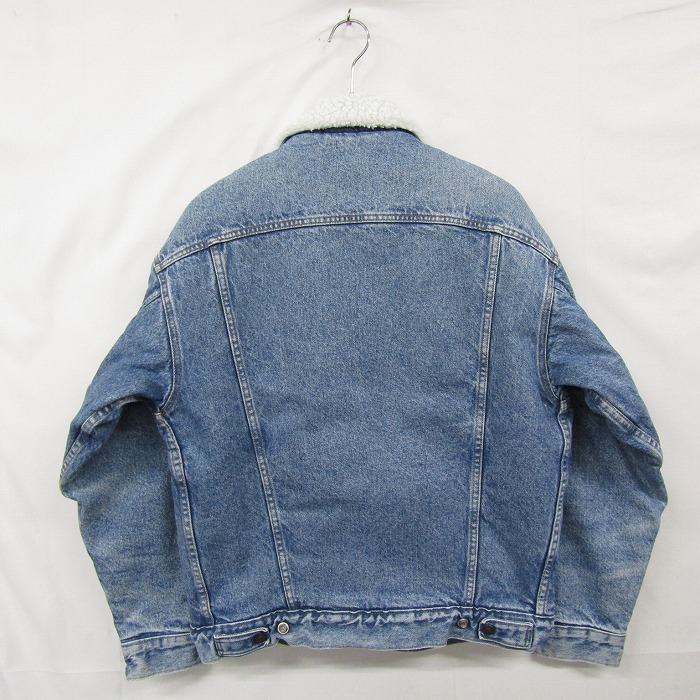 USA製 Levi's サイズ S 裏ボア デニム トラッカー ジャケット G ジージャン 青 リーバイス 80s 90s 古着 ビンテージ 2D1001