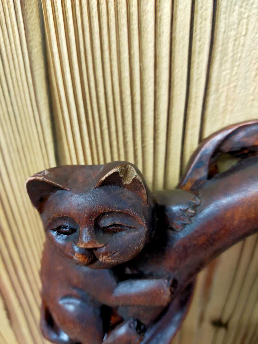 木彫り | 猫 置物 縁起物 インテリア 福を招くねこ 七福神 ネコ 一位一刀彫師 飾り 木製 猫七福神（ホビー）の通販 素材：屋久杉（置物 インテリア雑貨 前田浩幸