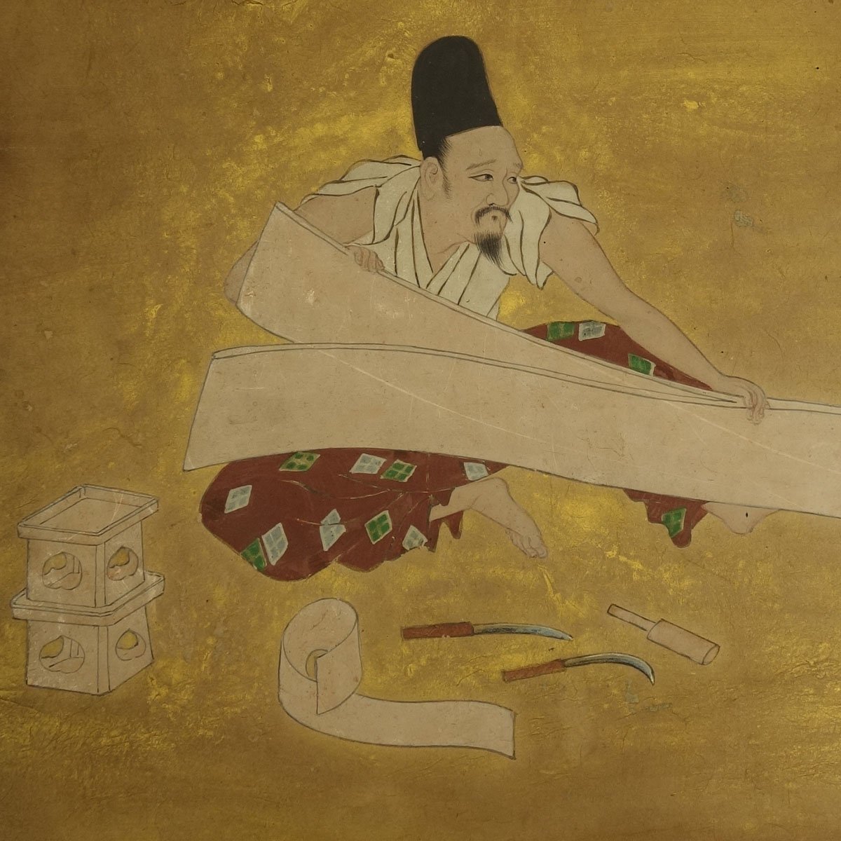 巻物絵画（骨董品） 大型絵巻物断簡 職人に関する作品|館蔵美術品紹介（絵画）|デジタル